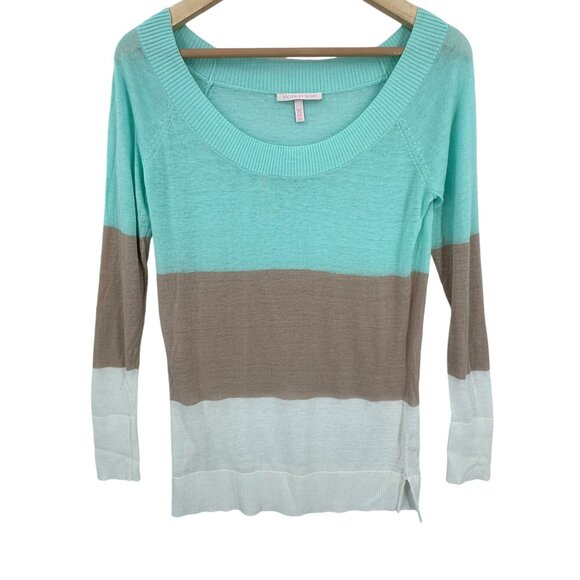 Victoria's Secret Pullover Sweater Womens Size S Colorblock Lightweight Romantic - Picture 5 of 11